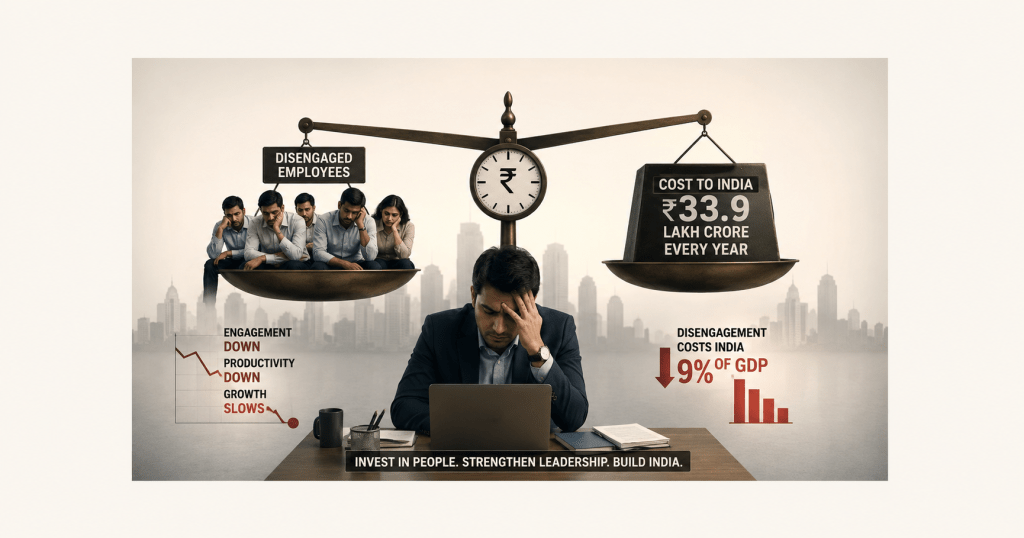 Disengaged Employees Cost India ₹33.9 Lakh&nbsp;Crore