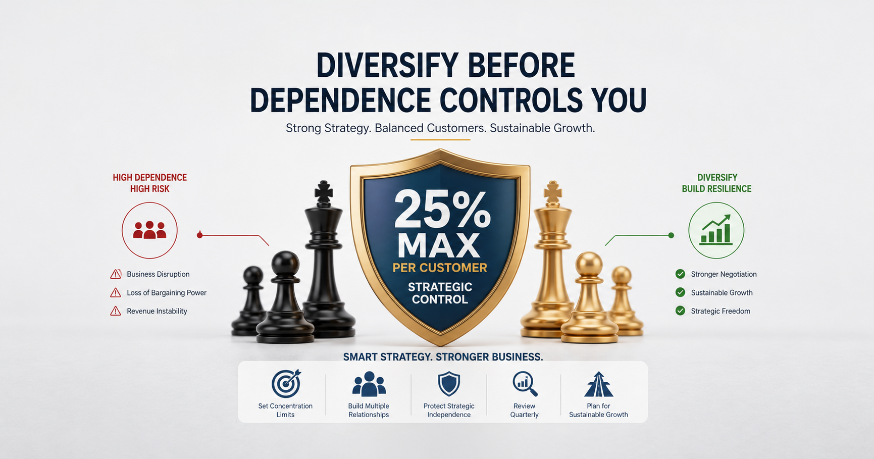 Diversify Before Dependence Controls You