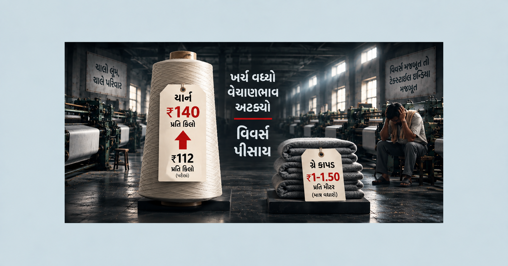 મોંઘા યાર્નની કિંમત વિવર્સના ચૂલાએ કેમ ચૂકવવી?