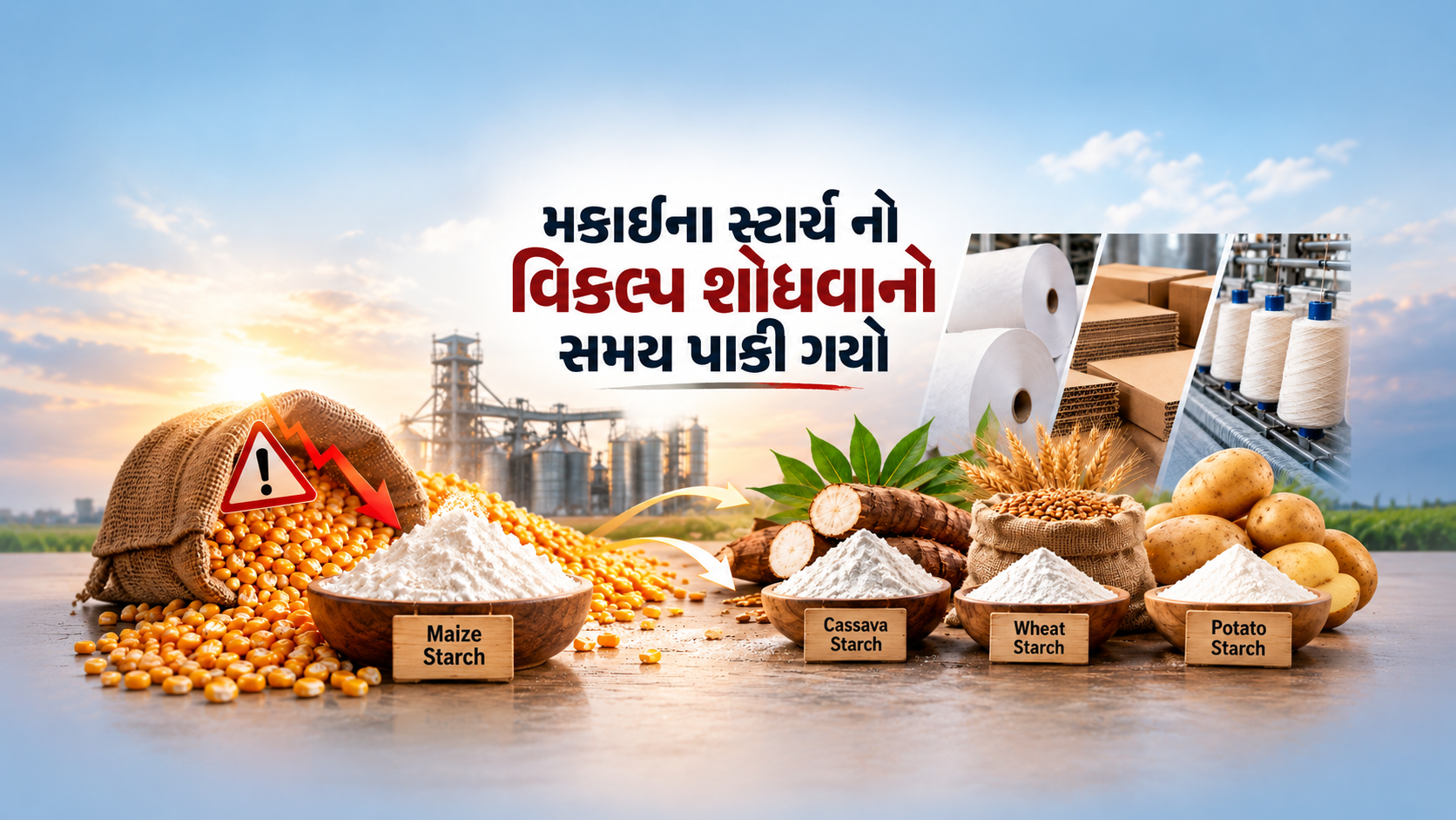 મકાઈના સ્ટાર્ચની અછત પડે તો ઉદ્યોગો પાસે કયા વિકલ્પો?